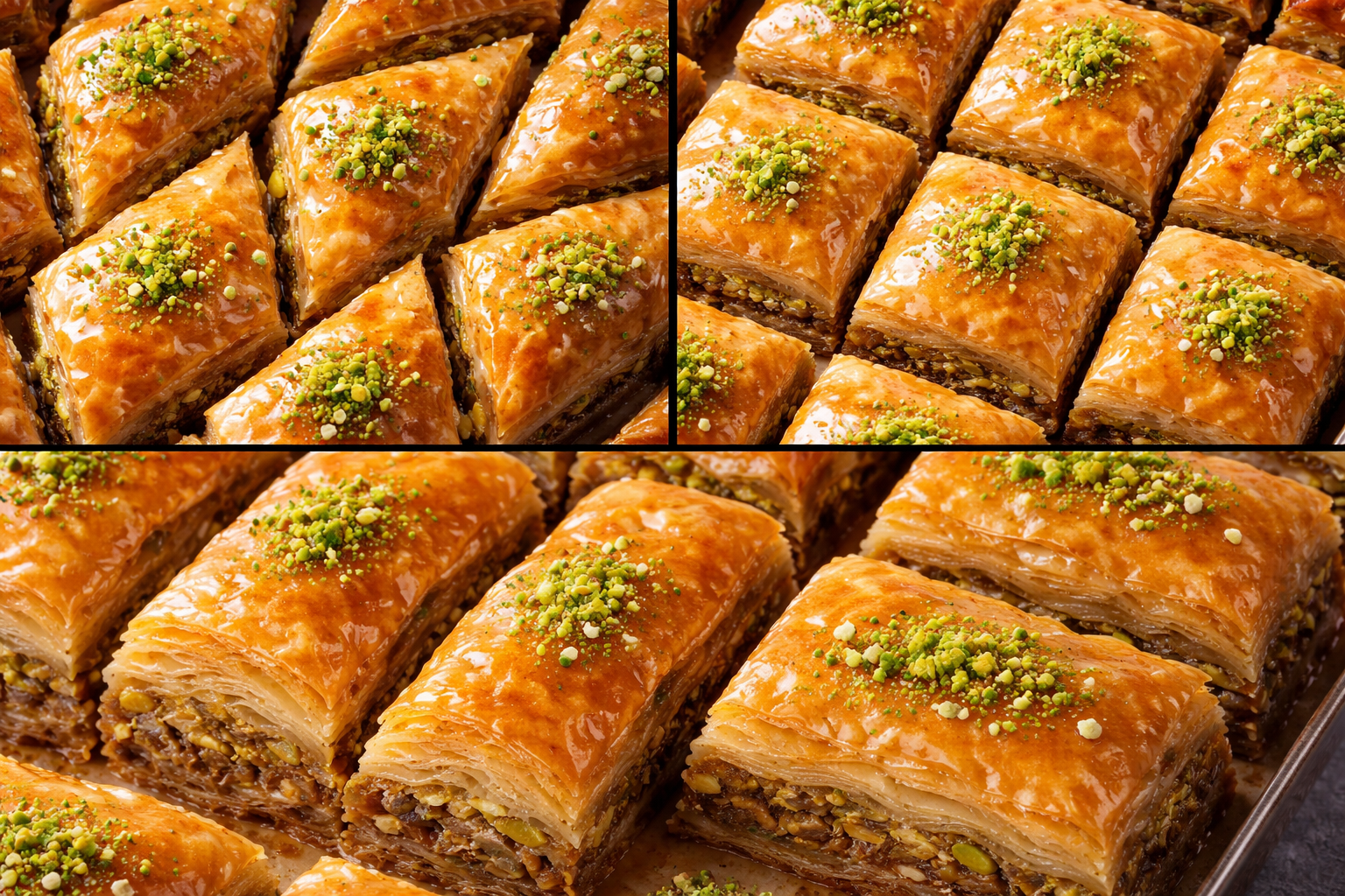 Dilimlenmiş baklava kesim stilleri